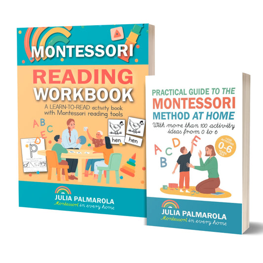 Montessori READING Book & Workbook Bundle (2 PAPERBACKS)