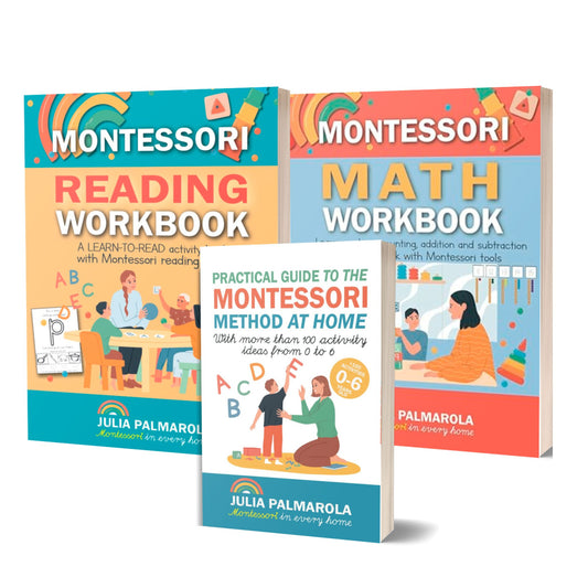 Montessori READ and MATH Book & Workbooks Bundle (3 PAPERBACKS)